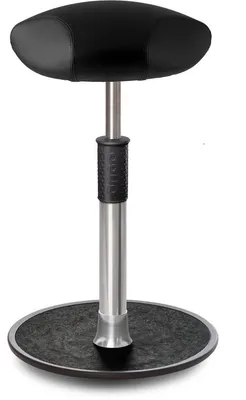 Produktbild von Sitz- Stehhocker Free Tall Triangel skai Kunstleder schwarz Chrom /schwarz.