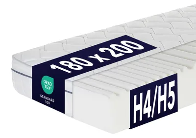 Produktbild von Matratze Relaxsan 180 x 200cm, H4-H5, Höhe 23 cm, Wendematratze mit 7-Zonen-Spezial-Komfortschaum, Punktelastisch, formstabil & atmungsaktiv