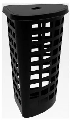 Produktbild von Eckwäschekorb Boston, 54 Liter, Schwarz, Eckig