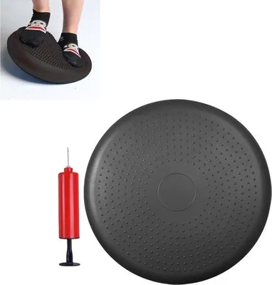 Produktbild von Wobble-Kissen für Core-Balance mit Pumpe - Stabilitäts-Trainingsgerät für Haltung und Kondition