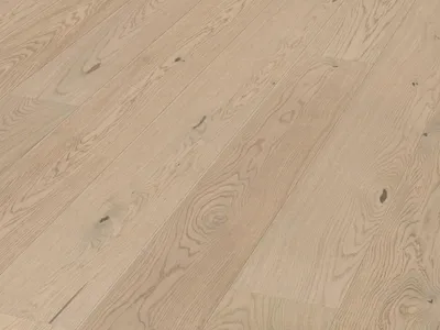 Produktbild von BASICfloor | 2,772 m² | Cremeweiß 20014 Landhausdiele Parkett, Eiche Holz Holzboden, Easy Step HD 100, lebhaft cremeweiß, Parkettboden, Klick Parkett