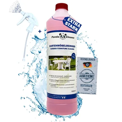 Produktbild von PandaCleaner Gartenmöbel Reiniger - 1000ml Premium Konzentrat für Kunststoff Möbel - Reiniger Gartenmöbel Kunststoff