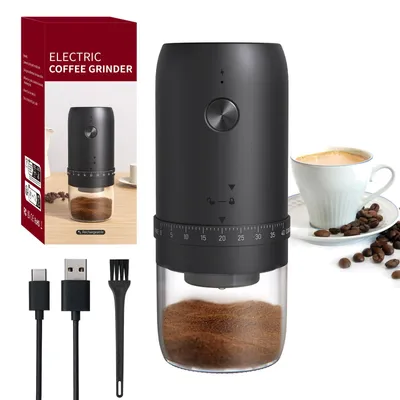Elektrische Kaffeemühle, 40 Mahlgrade, Keramik, USB-Akku, kompakt