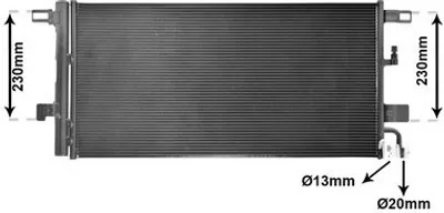 Produktbild von VAN WEZEL 03015703 Kondensator Klimaanlage Klimakondensator für AUDI A4 B9 Avant (8W5, 8WD) +Trockner