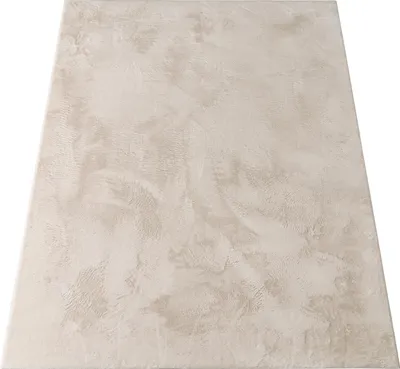 Produktbild von Teppich Wohnzimmer Kunstfell Shaggy Hochflor Waschbar In Waschmaschine Soft Uni Creme Grösse 200x280 cm