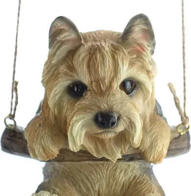 Produktbild von Esschert Design Schaukelnder Hunde-Welpe Fritzi Yorkshire Terrier - Polyresin