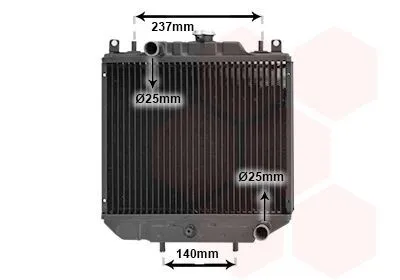 Produktbild von VAN WEZEL 99002001 Kühler Wasserkühler Motorkühler für AIXAM 500 Schrägheck