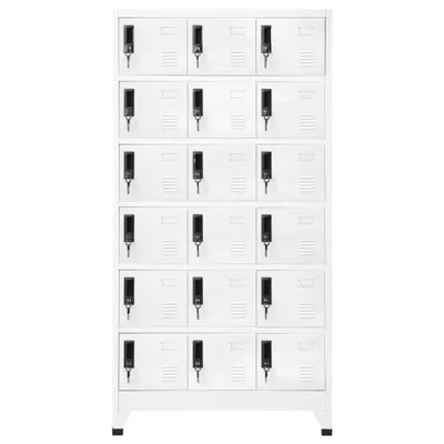 Immagine prodotto di vidaXL Armadietto bianco 90x40x180 cm in acciaio