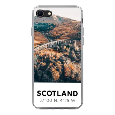 Produktbild von MuchoWow® Handyhülle Schutzhülle Hülle für iPhone SE 2022 Schottland - Herbst - Berge Silikon Softcase Handy Hülle - Schutzhülle
