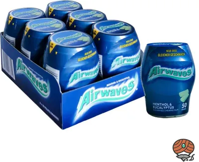 Produktbild von Wrigley`s Airwaves Menthol & Eucalyptus Kaugummi, 6x 70g à 50 Dragees