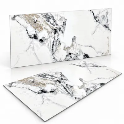 Immagine prodotto di 0,72m² Pannelli murali in PVC effetto marmo | bagno e cucina | alternativa a piastrelle e marmo | MPVC crema 01 | 120x60cm | piastrelle per bagno e cucina