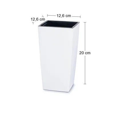 Produktbild von nabbi Blumentopf aus Kunststoff DURS125 12,5 cm - Weiß