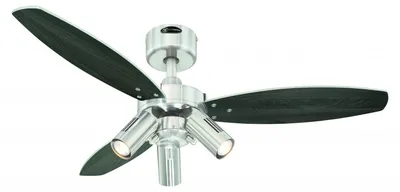 Image de Ventilateur de plafond Jet Plus Nickel 105 cm avec éclairage et télécommande