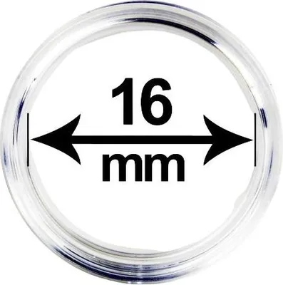 Obrázek produktu pro Kapsle (pouzdro) na mince, vnitřní průměr 16 mm