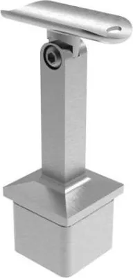 Produktbild von Sellon24® Handlaufstütze variabel für 40 x 40 x 2,0 mm/42,4 mm mit Gelenk V2A, matt gebürstet