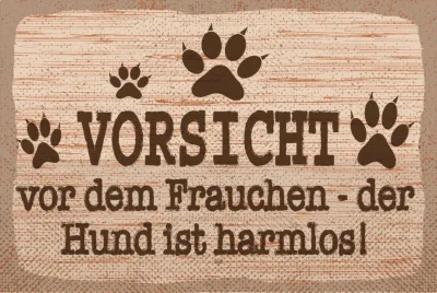 Produktbild von vianmo Blechschild 20x30 cm Vorsicht vor dem Frauchen