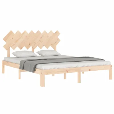 Image de Cadre de lit sans matelas 160x200 cm bois massif de pin