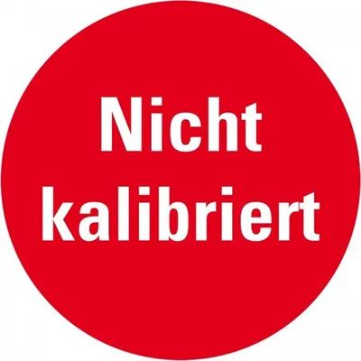 Produktbild von Dreifke® Prüfplakette Nicht kalibriert, rot, Folie, ablösbar, Ø 10mm, 128/Bogen