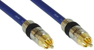 Produktbild von InLine Cinch Kabel AUDIO, PREMIUM, 1x Cinch Stecker / Stecker, 10m, RCA, Stecker, RCA, Stecker, 10 m, Blau