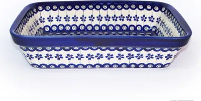 Produktbild von Original Bunzlauer Keramik Auflaufform 2,7 Liter für 4 Personen mit hohen Rand 7cm Design 166a