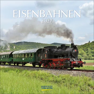 Produktbild von Eisenbahnen 2027: Broschürenkalender mit Ferienterminen. Format: 30 x 30 cm