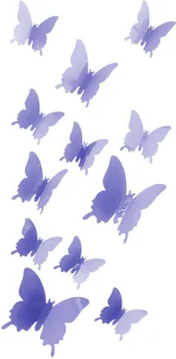 Produktbild von Oblique Unique 3D Schmetterlinge 12er Set Wandtattoo Wandsticker Wanddeko - lila