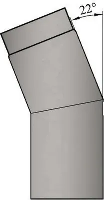 Produktbild von Rauchrohrbogen 22°/150 mm schwarz
