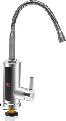 Obrázek produktu pro Elektrický kohoutek, rychlý ohřev, bezpečnostní prvky, stříbrná barva
