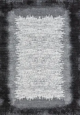 Produktbild von Teppich Wohnzimmer kurzflor Muster Kanten Qualität- Soft Grau / Beige für , Schlafzimmer, Farbe:Grau, Maße:160x230 cm