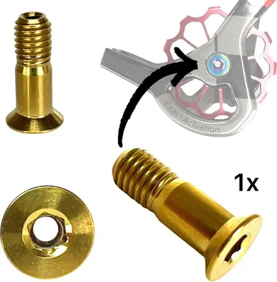 Produktbild von Titan M5x15 Schaltrollen Schraube Gold