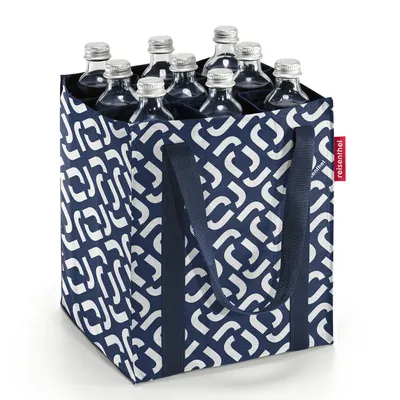 Produktbild von reisenthel bottlebag, für 9 Flaschen, Tragetasche, Flaschenkorb, Flaschentasche, Signature Navy, ZJ4073