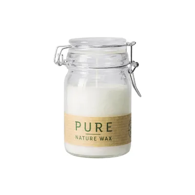 Produktbild von WENZEL PURE Kerze im Glas 100% Olive Wachs, weiß
