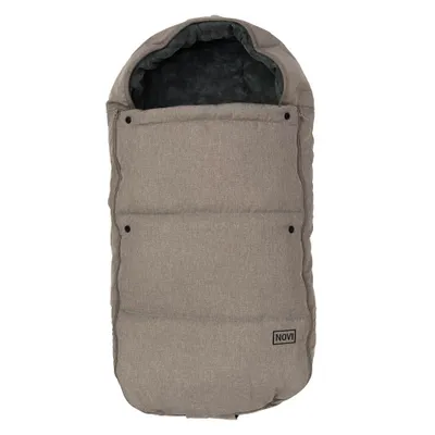 Produktbild von Novi Uni Cozy Fußsack – warmer Winter-Fußsack mit Fleece, Kapuze & Reißverschluss, universell, Hazel Melange