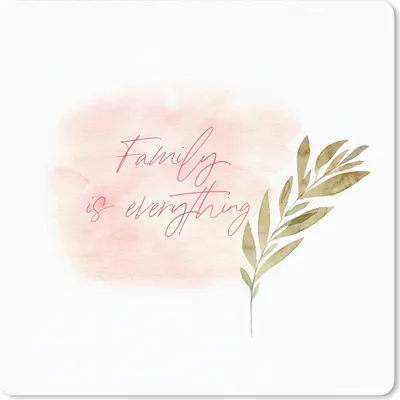 Produktbild von MuchoWow® Mauspad Mousepad Zitate - Familie ist alles - Sprichwörter - Familie 30x30 cm - Mousepads - Maus Mat - Pad - Mausunterlage - Gaming