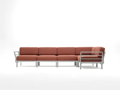 Produktbild von Sofa Maximo 5, modulares System, recycelt, Basalt Cannella, B 344 cm, T 184 cm, H 79 cm, Sitzhöhe 45,5 cm