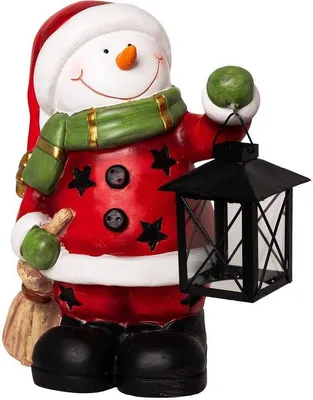 Produktbild von Weihnachtsdeko-Snowman mit Kerzenlampe für den Garten