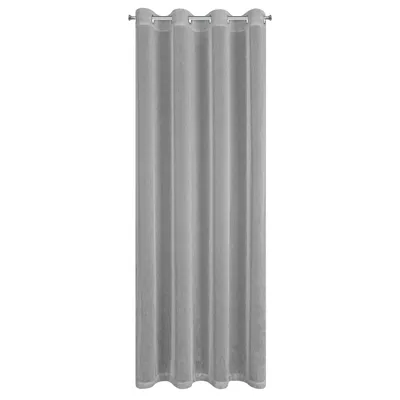 Zdjęcie produktu dla Eurofirany 419329, Przezroczysty, Szary, Monochromatyczny, Poliester, Oczko, 95 g/m²