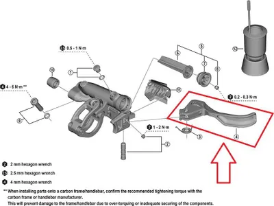 Produktbild von SHIMANO Bremshebel für BL-M9220 links - Ersatzhebel für hydraulische Scheiben...