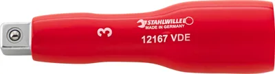 Produktbild von STAHLWILLE 12167 VDE-3, Einzelner Artikel, Verlängerungsstange, Stahl, 94 mm, 84 g, 1 Stück(e)
