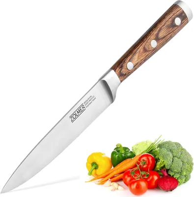 Produktbild von Allzweckmesser, Gemüsemesser, Edelstahl x50CrMOV15, Pakkaholzgriff, für Küche