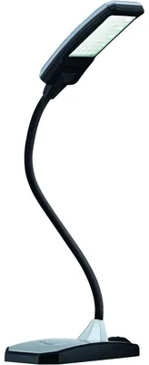 Zdjęcie produktu dla Lampa biurkowa Ku.srebrna, wys. maks. 380 mm, podstawa z diodami LED, HANSA