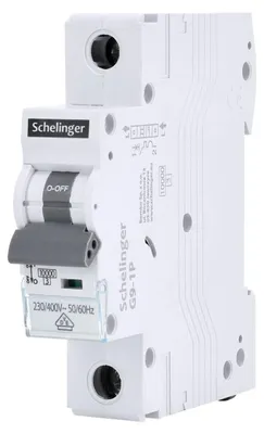 Productafbeelding van Schelinger Installatieautomaat 10A B-karakteristiek - 1-polig - 230/400V - A02-G9-1P-B10 - IP20