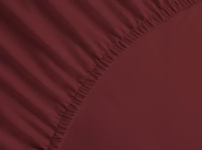 Productafbeelding van Percale spreihoes voor boxspring, 90x200+40 cm. Spicy Red