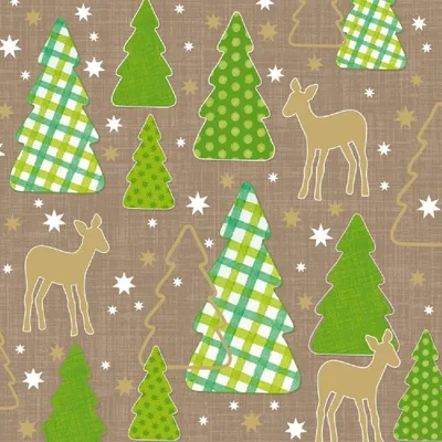 Produktbild von ARTEBENE Papier-Servietten Bambi taupe 33x33 cm 20 Stück