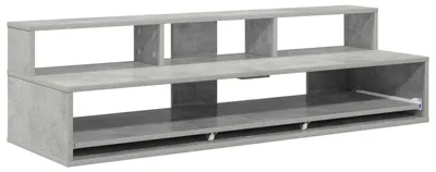Produktbild von vidaXL Studiotisch Betongrau 152 x 42,5 x 36 cm Holzwerkstoff