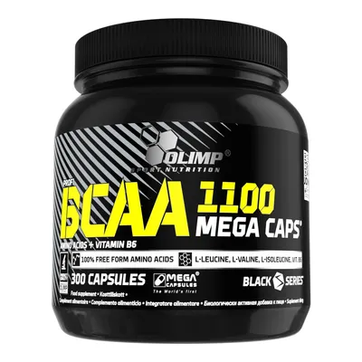 Obrázek produktu pro Olimp Nutrition BCAA Mega Caps, Kapsle, L-isoleucin, L-leucin, L-valin, Vitamn B6, 300 kus, 2:1:1, 399 kcal