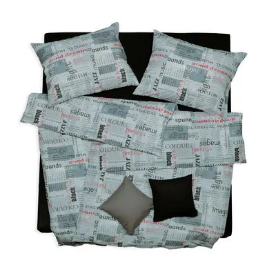 Produktbild von SCANquilt povlečení KLASIK DESIGN ny taxi - feelings šedočerná 100% bavlna 140 x 200/70 x 90 cm