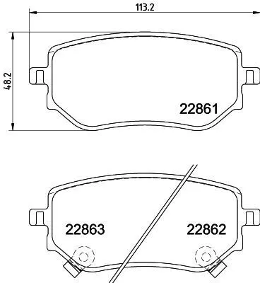 Produktbild von HELLA Bremsbeläge Satz Hinten Bremsklötze für NISSAN NP300 Navara Pickup (D23) 8DB 355 037-951