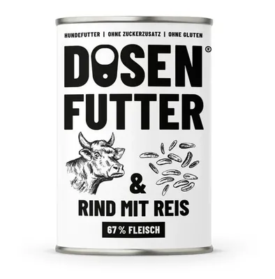 Produktbild von Schnauze & Co. Dosenfutter Rind & Reis 6 x 400g
