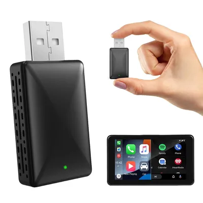 Produktbild von CarPlay Android Auto 2-in-1 Wireless Box, Original Kabel zu Wireless, iOS & Android kompatibel, Auto Adapter, Plug & Play, Schwarz